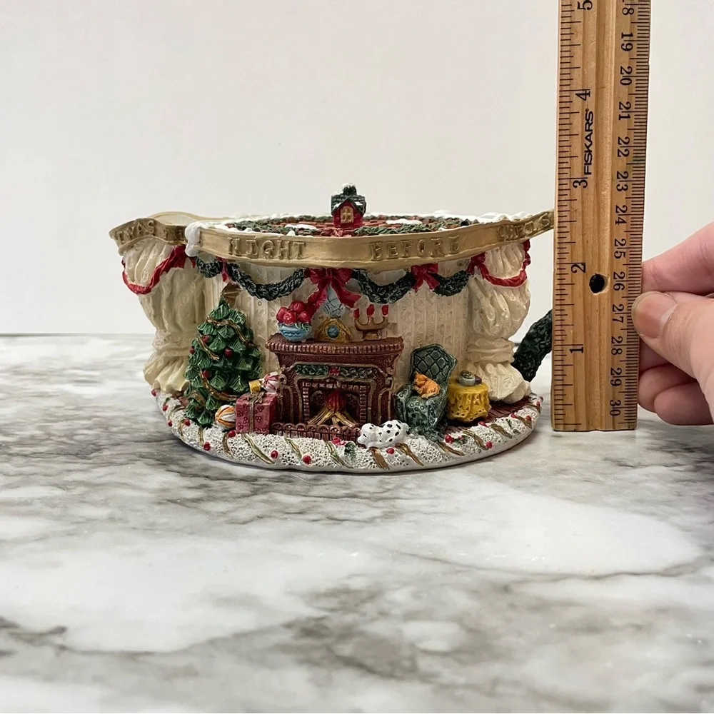Vintage Popular Imports 1996 Twas The Night Before Christmas Teapot & Figurines